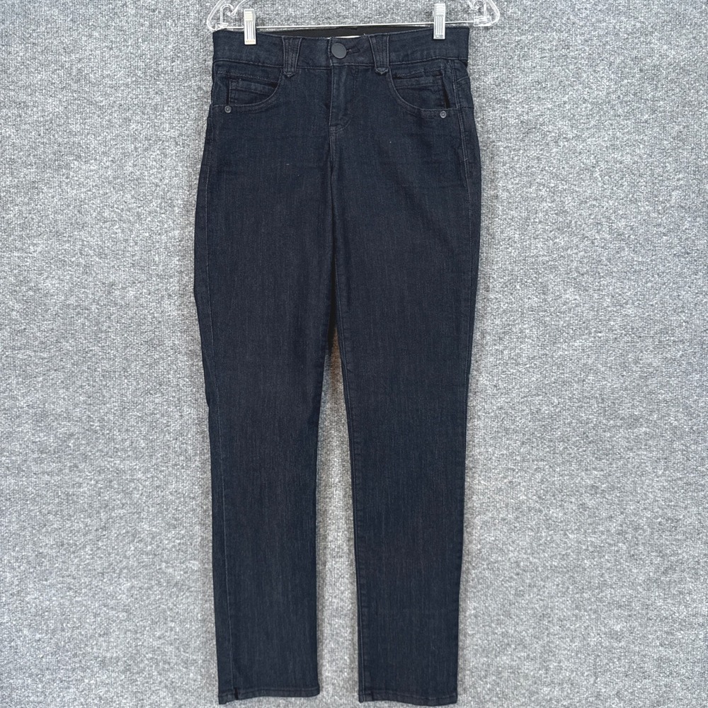 Democracy Jeans Womens 2 Blue Ab-solution Slimming Stretch Straight Leg Denim